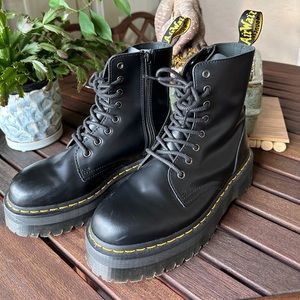 Dr. Martens Jadon Boot Smooth Leather Platforms size US W9, M8